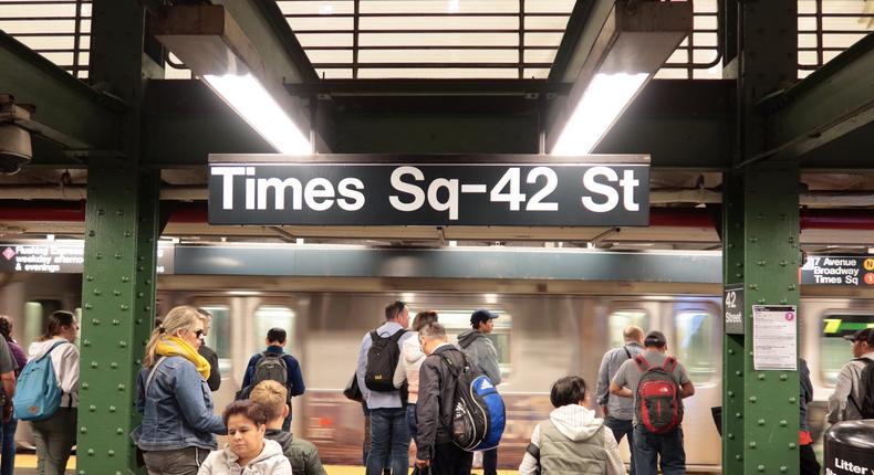 Subway gates would stand between riders and the train as part of a test being done in New York City. It comes after incidents where people have been pushed onto the tracks.Gary Hershorn/Corbis via Getty Images