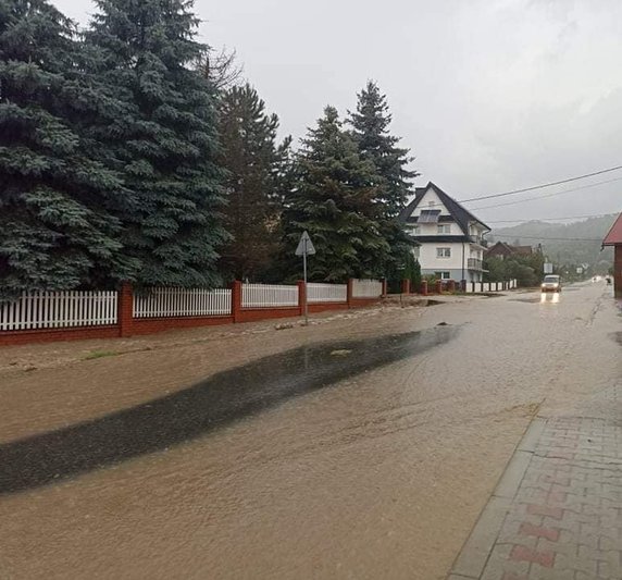 Kolejne podtopienia na Limanowszczyźnie