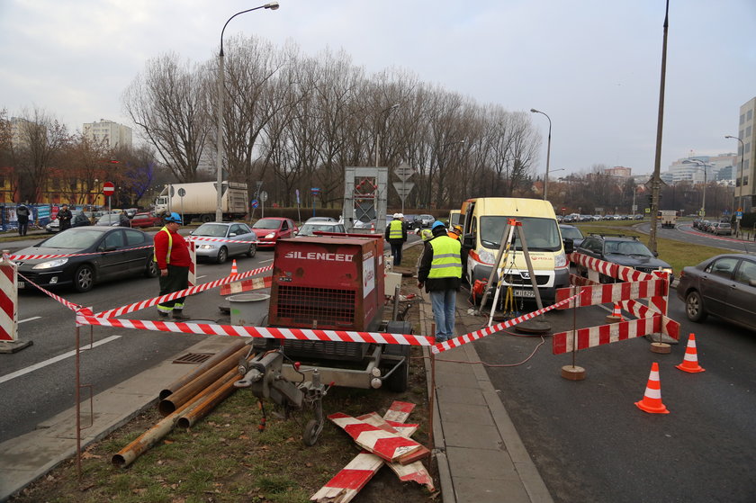 Awaria sieci ciepłowniczej na Mokotowie