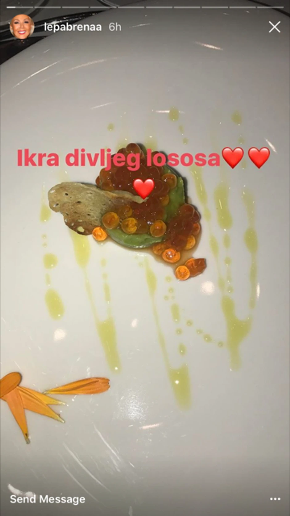 I ikra divljeg lososa je bila na meniju