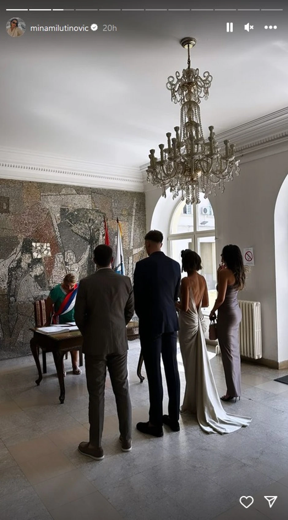 Aleksa i Svetlana tokom građanskog venčanja