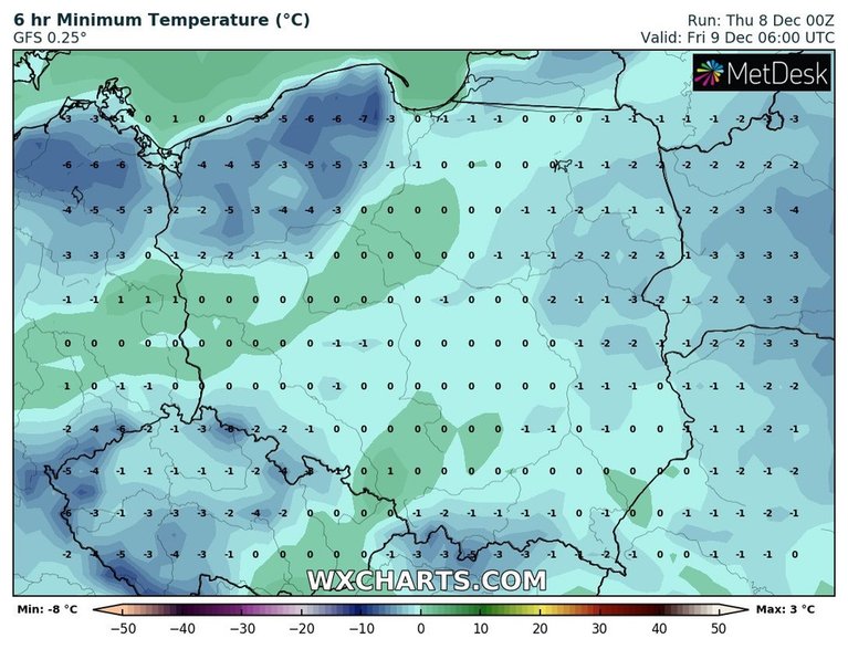 Temperatura będzie ujemna