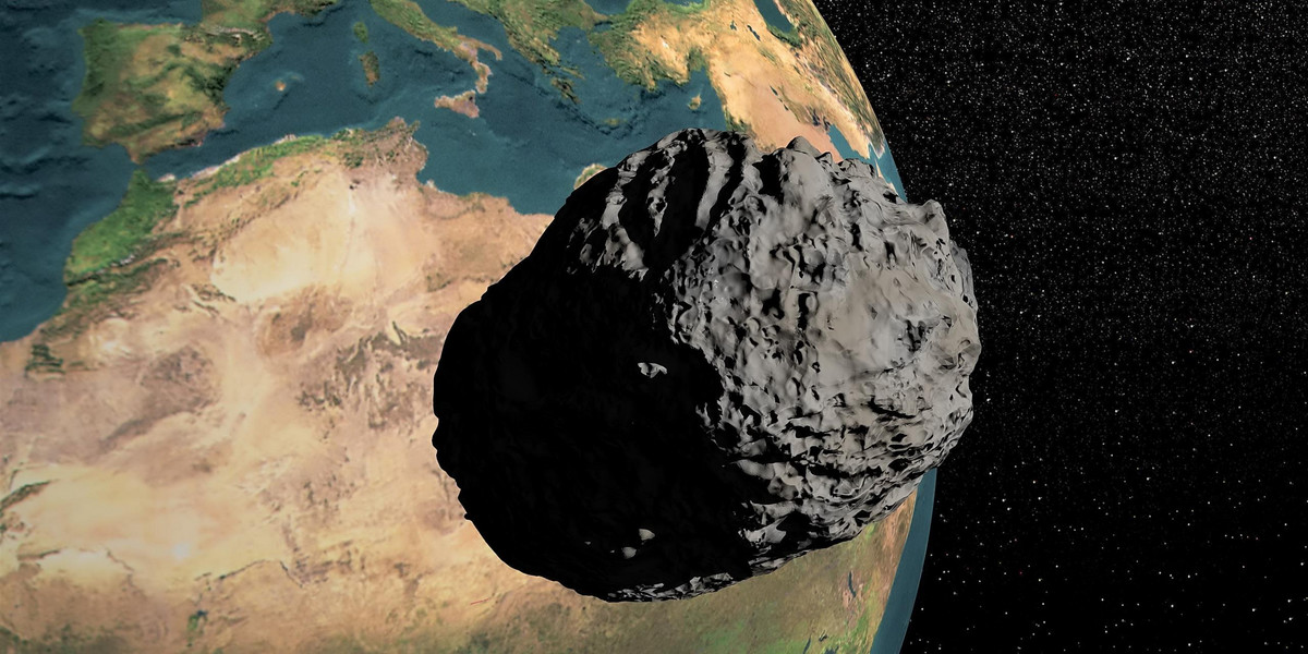 Asteroida 2006 HV5 mknie w kierunku Ziemi. Zdjęcie ilustracyjne.