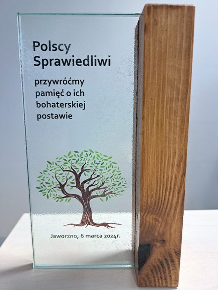 Nagroda w konkursie "Polscy Sprawiedliwi – przywróćmy pamięć o ich bohaterskiej postawie"