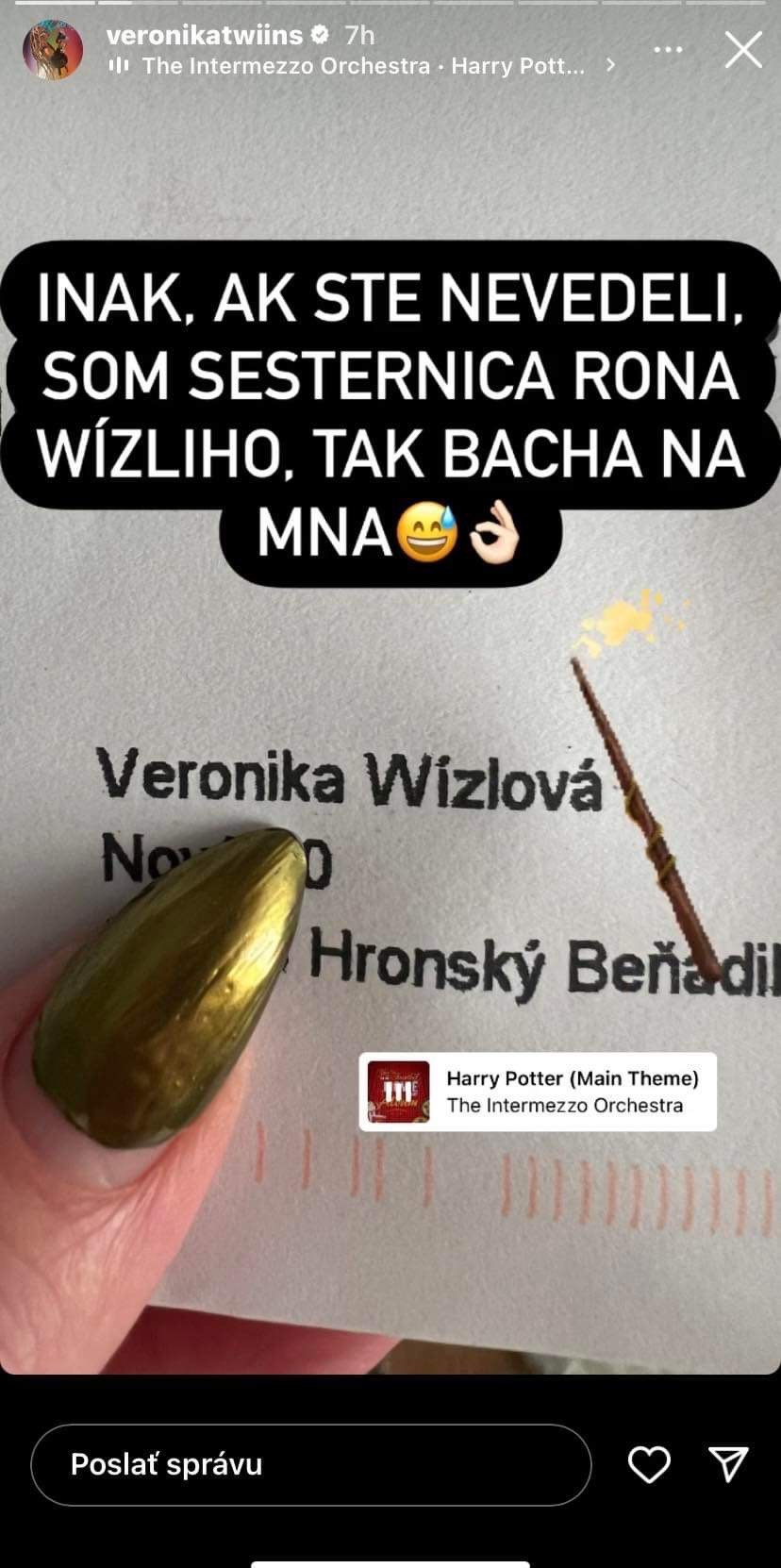 Vebi zverejnila vtipnú fotku.