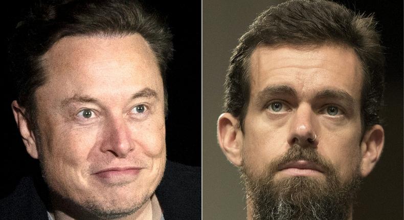 Elon Musk and Jack Dorsey had a back-and-forth about who was right on the actions Twitter took to ensure child safety.Jim Watson/AFP via Getty Images