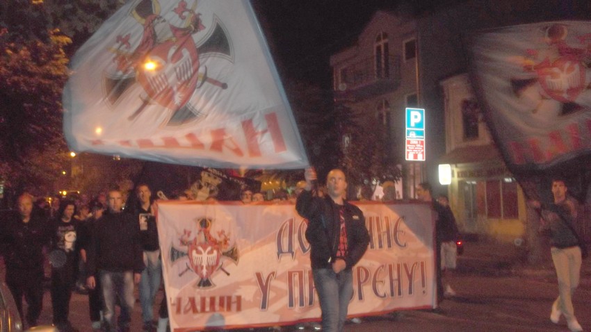 Marš pokreta "Naši" u Aranđelovcu: "Dogodine u Prizrenu"