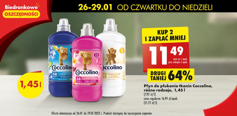 Płyn do płukania tanin Coccolino - 11,49 zł