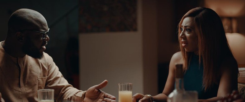 Ayoola and Dakore on the set of Inkblot's new film, 'The Set Up' [Inkblot] 