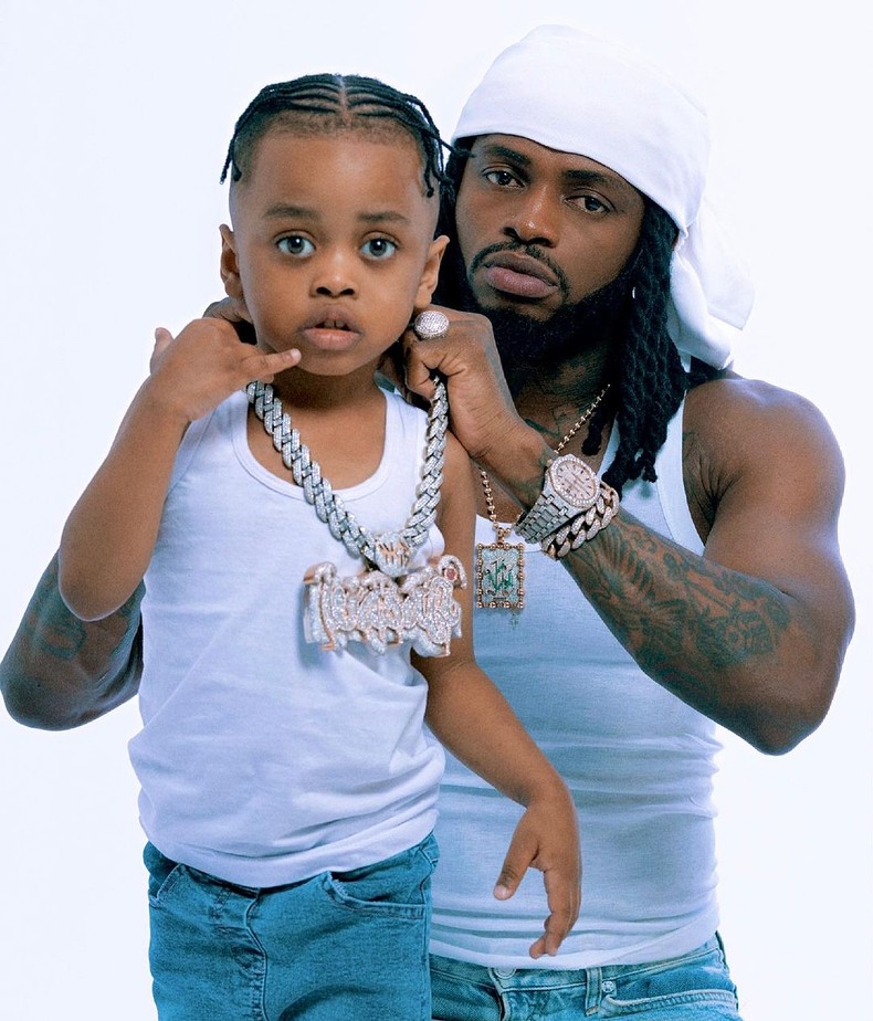 Diamond Platnumz and his son Naseeb Junior