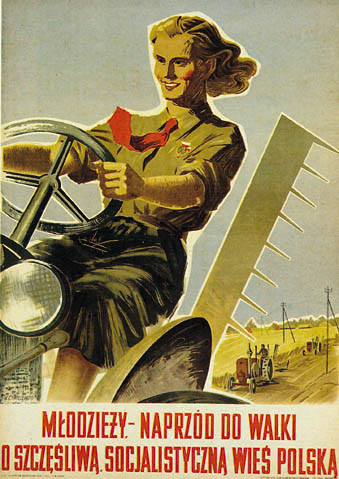 Traktorzystka (plakat z czasów PRL)