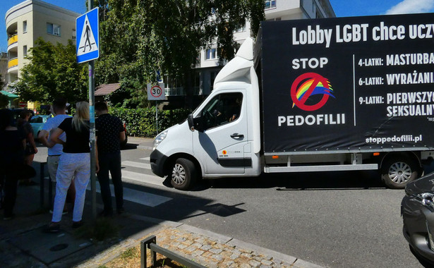 Blokada furgonetki fundacji Pro - Prawo do życia