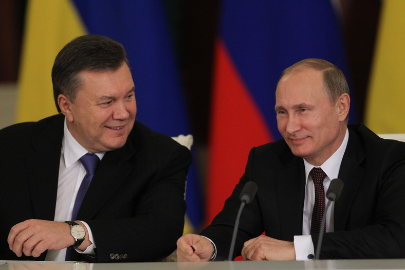 Władimir Putin były i prezydent Ukrainy Wiktor Janukowycz, 17 grudnia 2013 r.