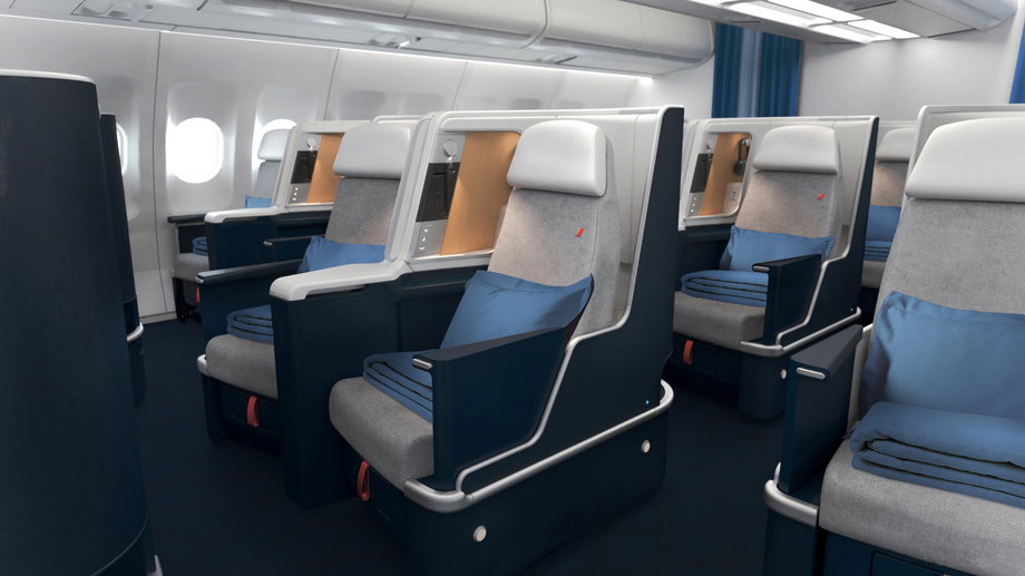 Nowa klasa biznes w Airbusach A330 linii Air France to m.in. fotele rozkładane do płaskiego łóżka