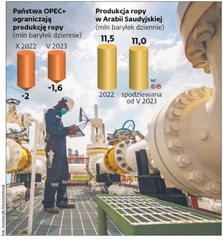 Państwa OPEC+ ograniczają produkcję ropy