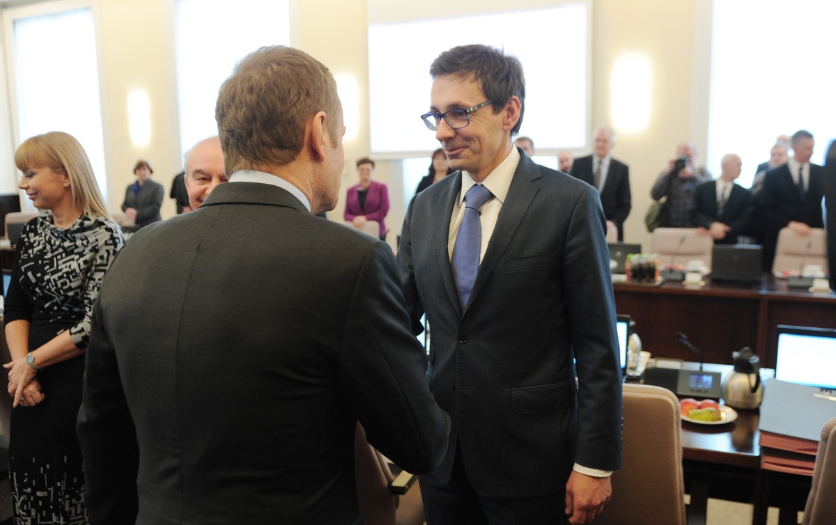 Posiedzenie rządu. Donald Tusk i Mikołaj Budzanowski