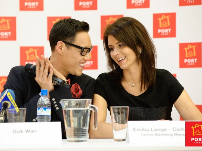 Gok Wan na konferencji prasowej w centrum handlowym Port Łódź.