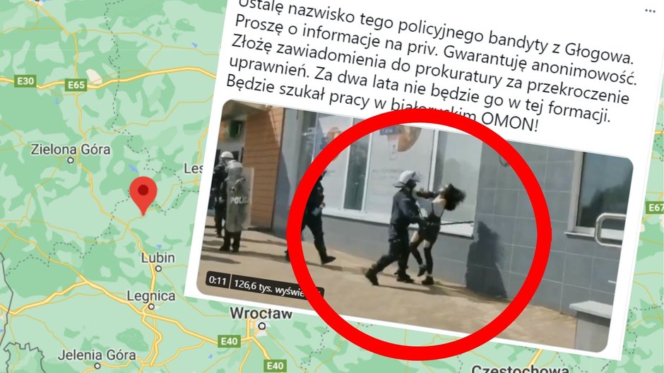 Głogów: Chwycił za gardło, obalił na ziemię. Policja tłumaczy interwencję