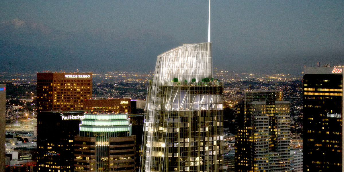 Downtown LA can now lay claim to its own supertall tower.