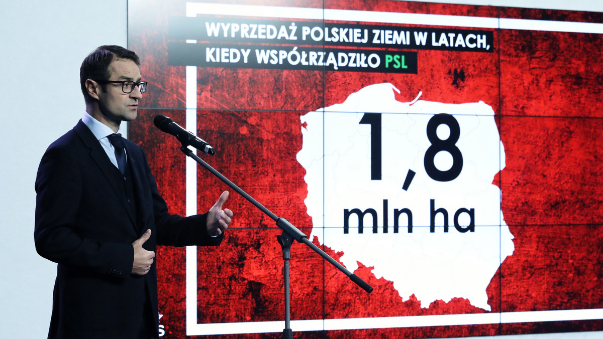 Konferencja szefa sztabu wyborczego PiS Tomasza Poręby