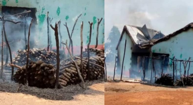 65-year-old woman’s house & 10,000 tubers of yam set ablaze by youth over witchcraft
