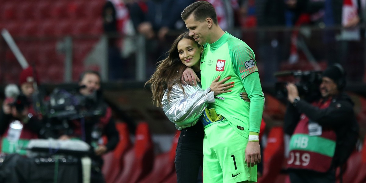 Wojciech Szczęsny z ukochaną Mariną