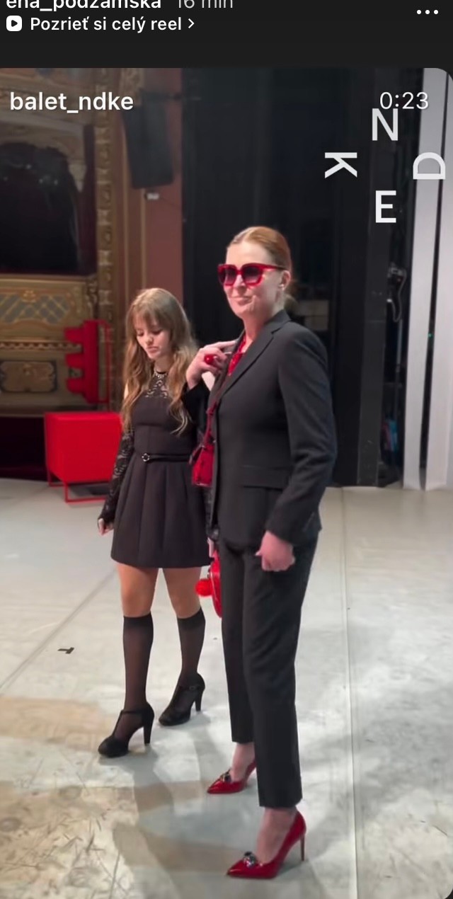 Elena Podzámska v baletnom predstavení Nočná skúška - Príprava na muzikál.