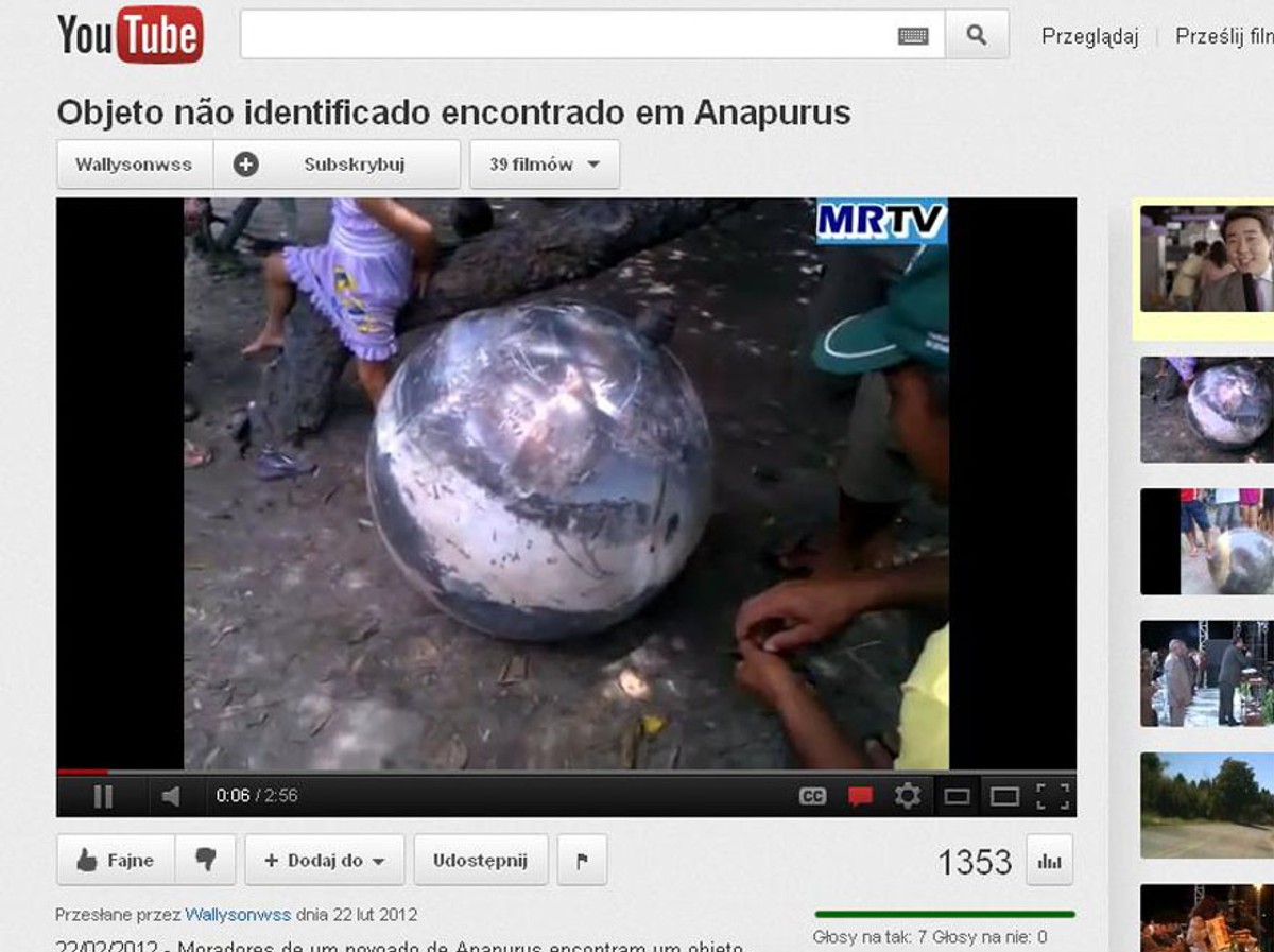 Tajemnicza kula spadła z nieba w Brazylii