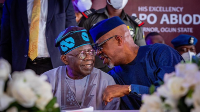 President Bola Tinubu and Oguns State Governor, Dapo Abiodun.
