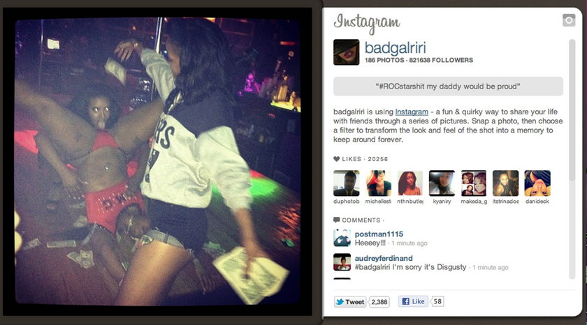 Rihanna w klubie ze striptizem