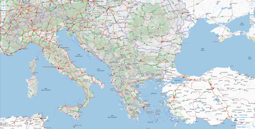 Mapa autoputeva Evrope