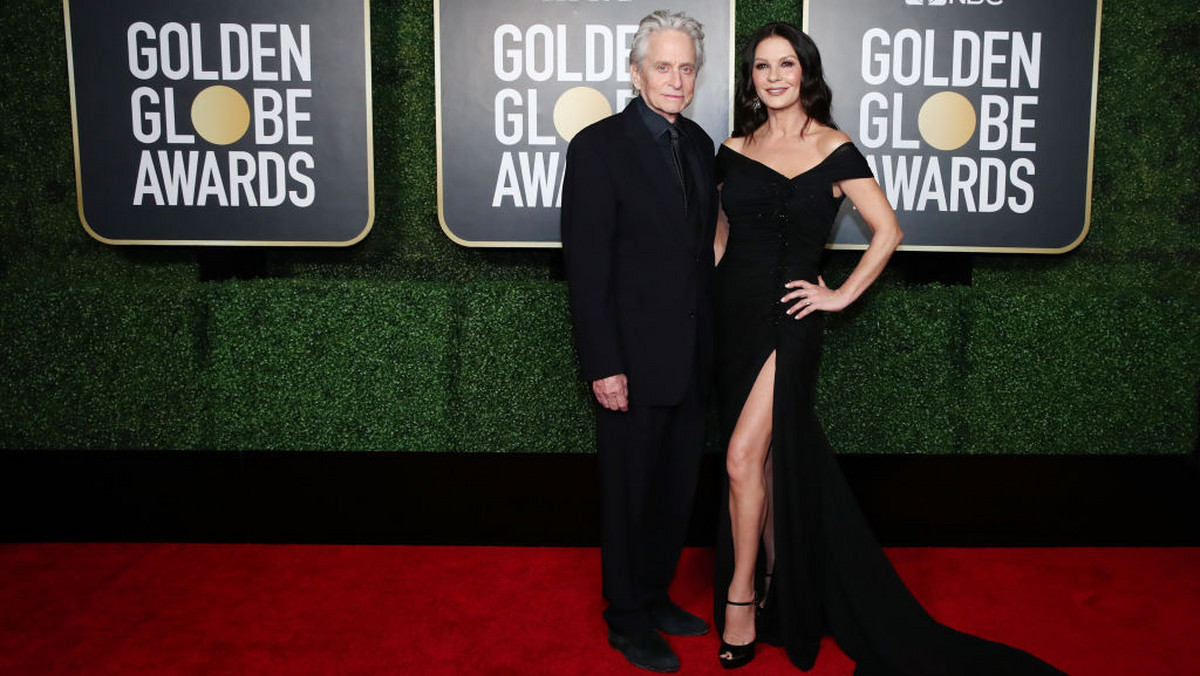 Michael Douglas  Catherine Zeta-Jones na czerwonym dywanie Złotych Globów 2021