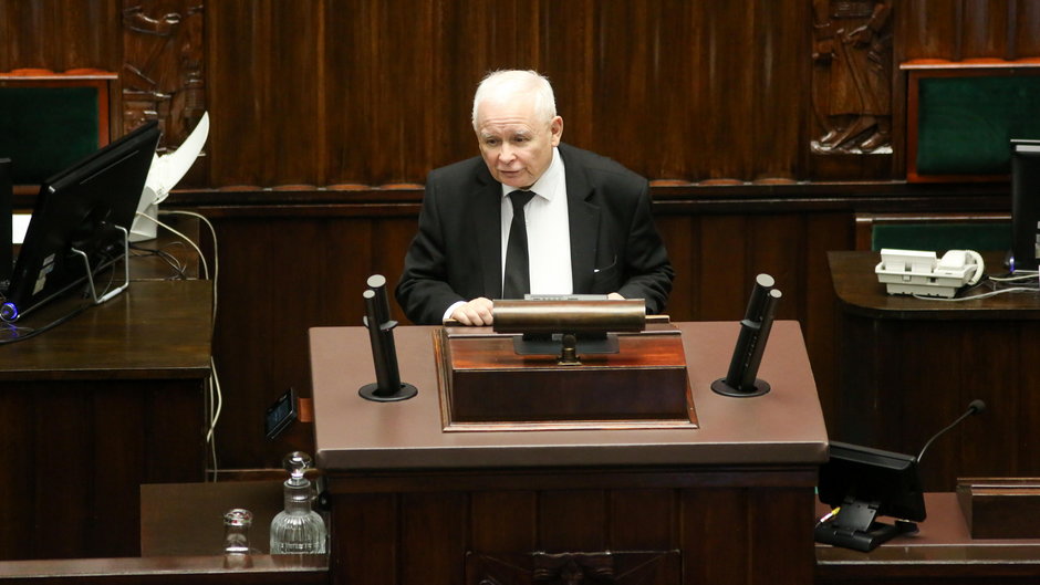 Jarosław Kaczyński w Sejmie. 15.06.2023 r.