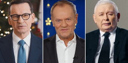 Morawiecki, Tusk i Kaczyński nagrali świąteczne filmiki. Każdy z nich miał inny pomysł na życzenia