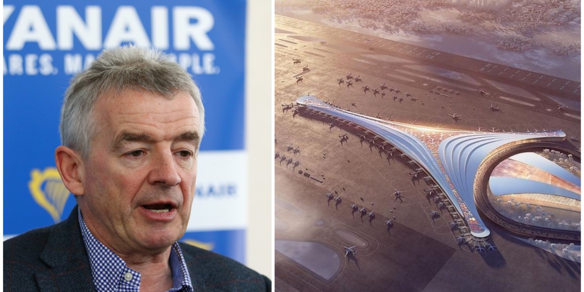 Ryanair i Michael O'Leary ostro wypowiadają się o planach budowy CPK. 