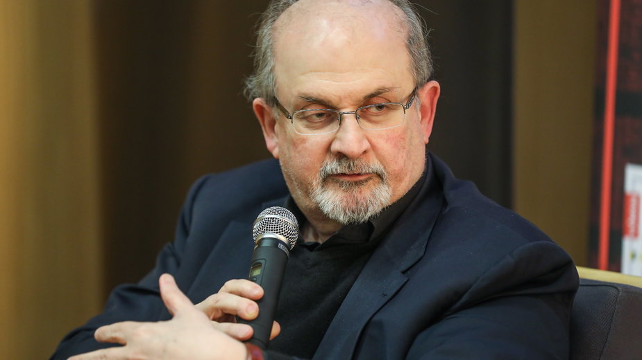 Salman Rushdie podczas spotkania z czytelnikami w Warszawie, 27.11.2017