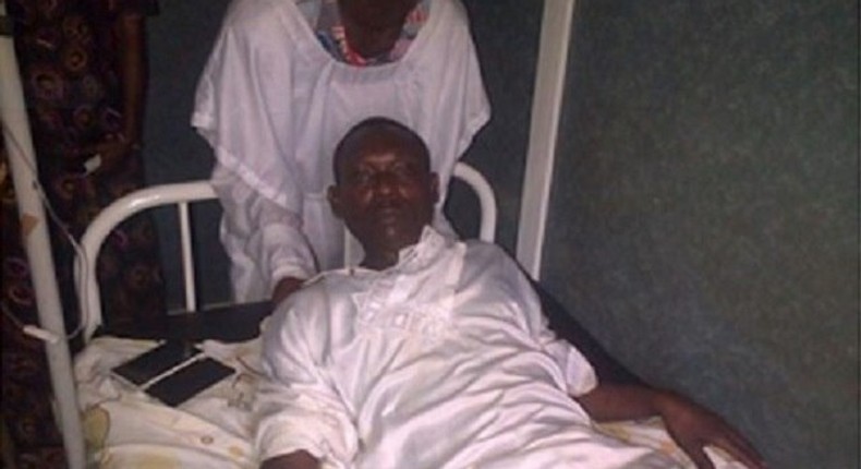 The injured Pastor Johnson Dominic