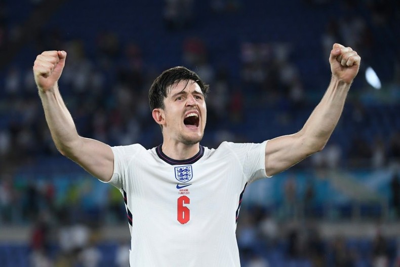 Le défenseur anglais Harry Maguire a marqué le premier but de la victoire 5-0 contre l'Albanie lors des éliminatoires de la Coupe du monde de vendredi.