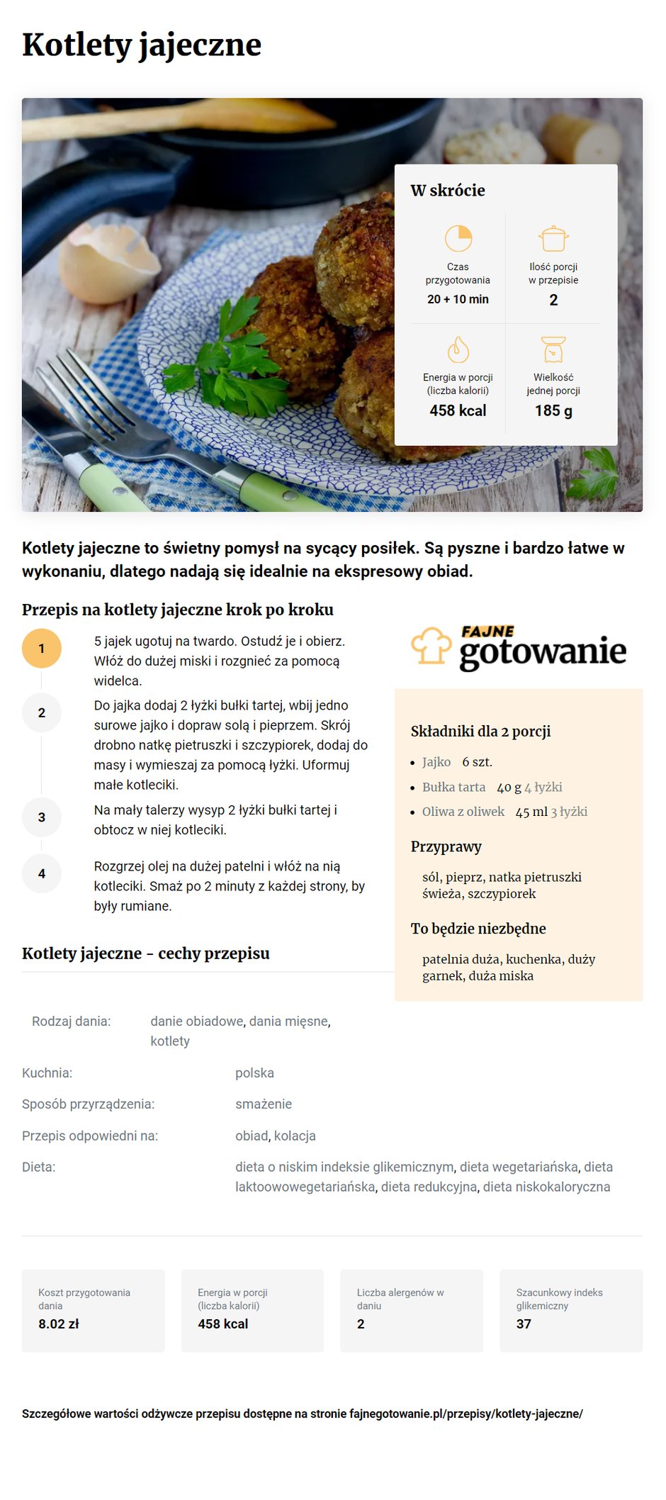 Kotlety jajeczne