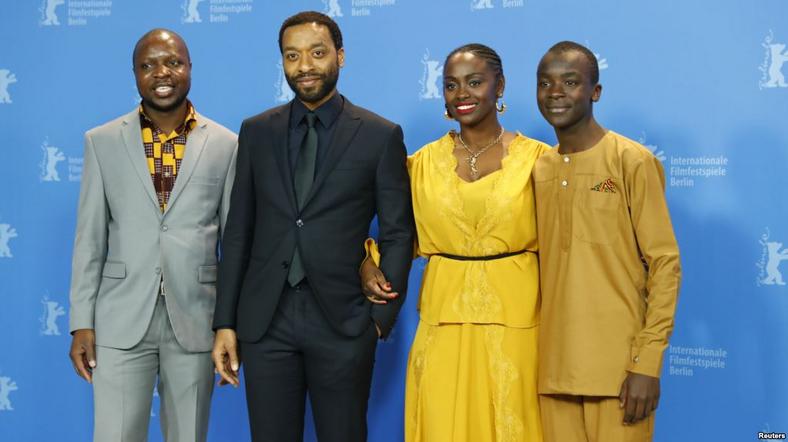 Chiwetel Ejiofor and actors William Kamkwamba, Maxwell Simba, Aissa Maiga [reuters] 