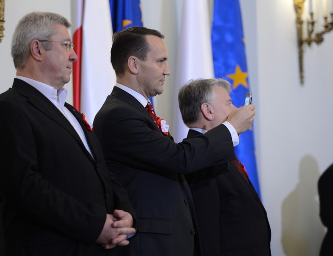 Jan Dworak i Radosław Sikorski