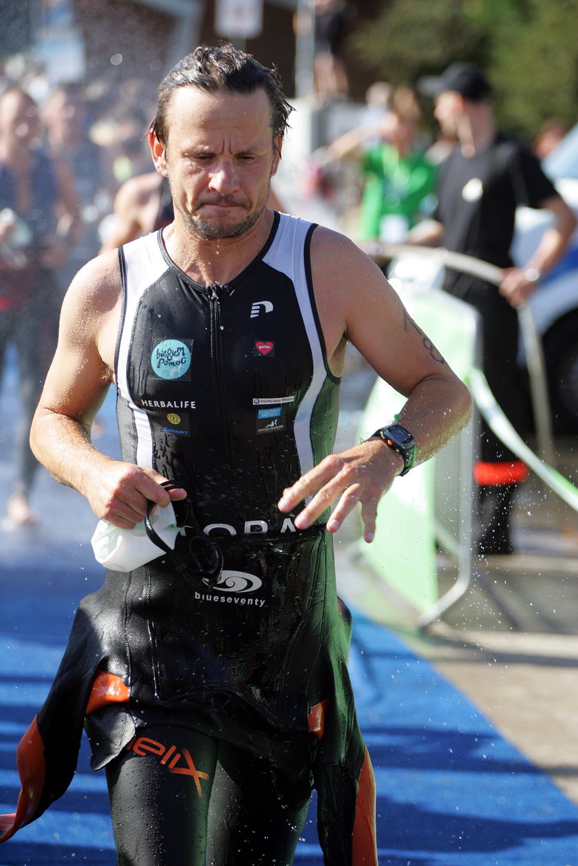 Barłomiej Topa na triathlonie w Gdyni