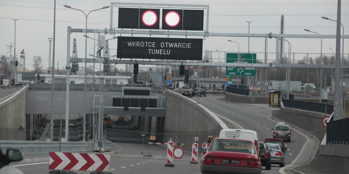 Oto tunel pod Martwą Wisłą