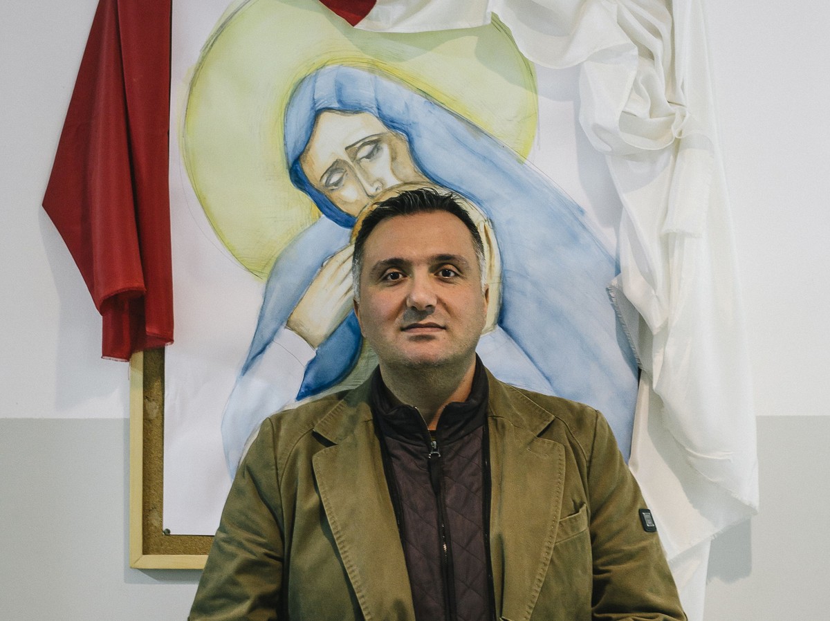 Abdo Haddad, chrześcijanin mieszkający w Syrii. Fot. Maksymilian Rigamonti