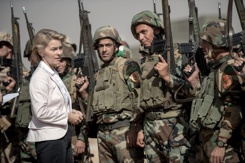 U Bnaslavi, kod Erbila (Irak), 2016, gde se nalazi Bundesverov centar za obuku kurdskih boraca