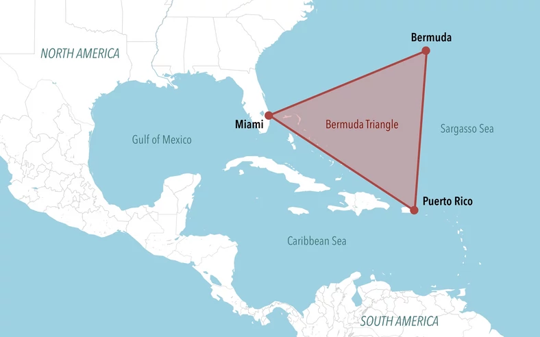 Domniemana lokalizacja Trójkąta Bermudzkiego