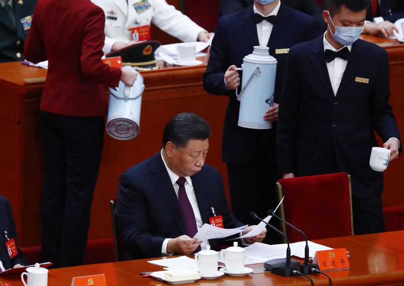 Xi Jinping podczas XX krajowego zjazdu Komunistycznej Partii Chin