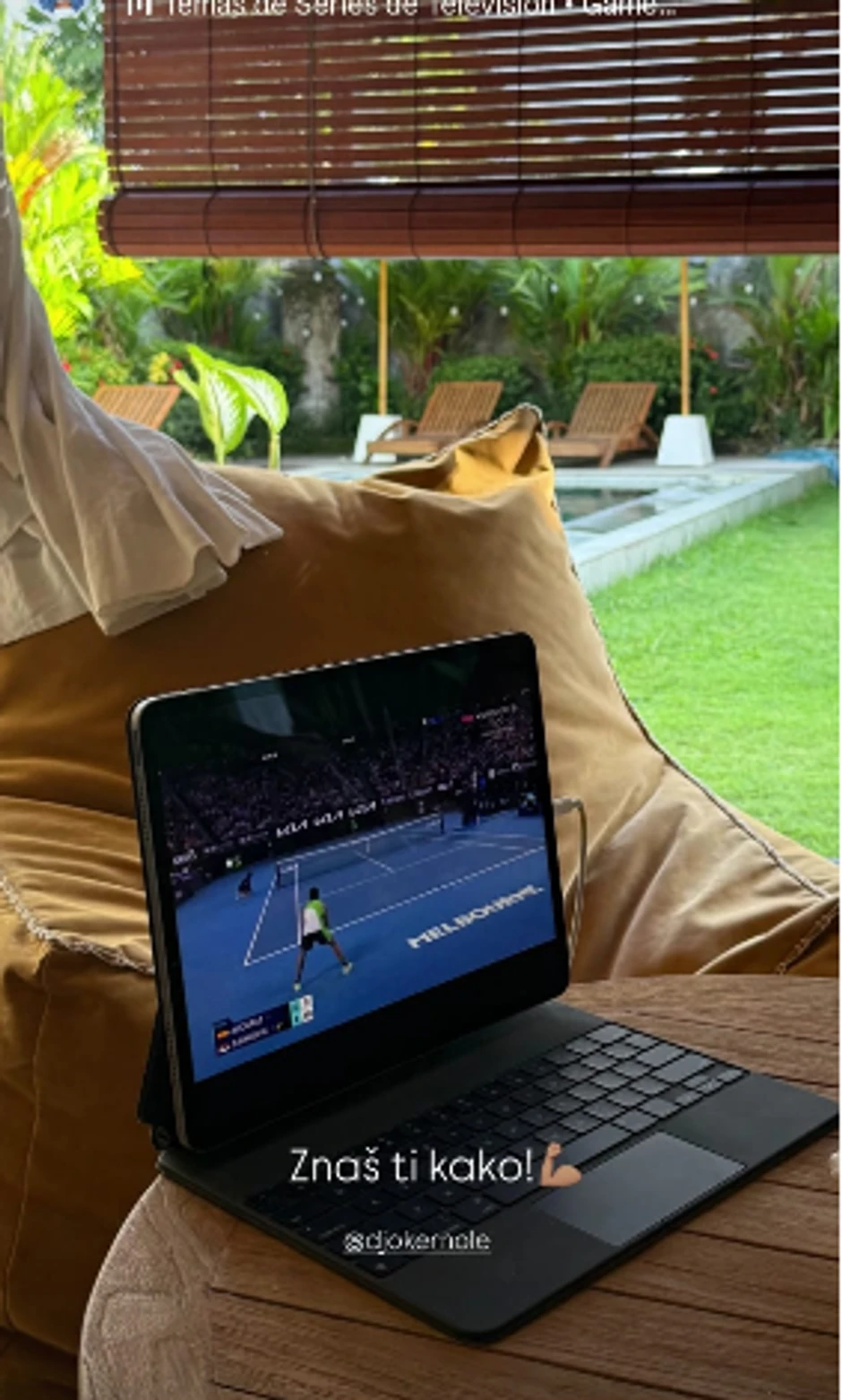 Jovana Pajić na Baliju gledala meč