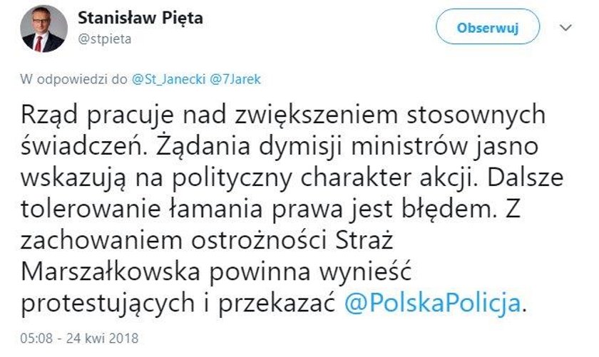 Cymański oburzony słowami kolegi: brak mi słów