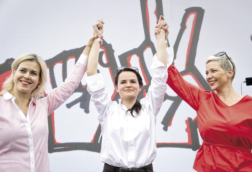 Veronika Cepkalo, Svetlana Tihanovska i Marija Kolesnikova